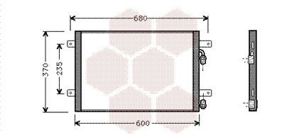 VAN WEZEL Condensatore climatizzatore 58005153 58005153 costo Radiatore aria condizionata SEAT TARRACO VAN WEZEL