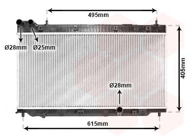 VAN WEZEL Radiaator, mootorijahutus 25002206 Jahutusradiaator VAN WEZEL Honda ACCORD 25002206