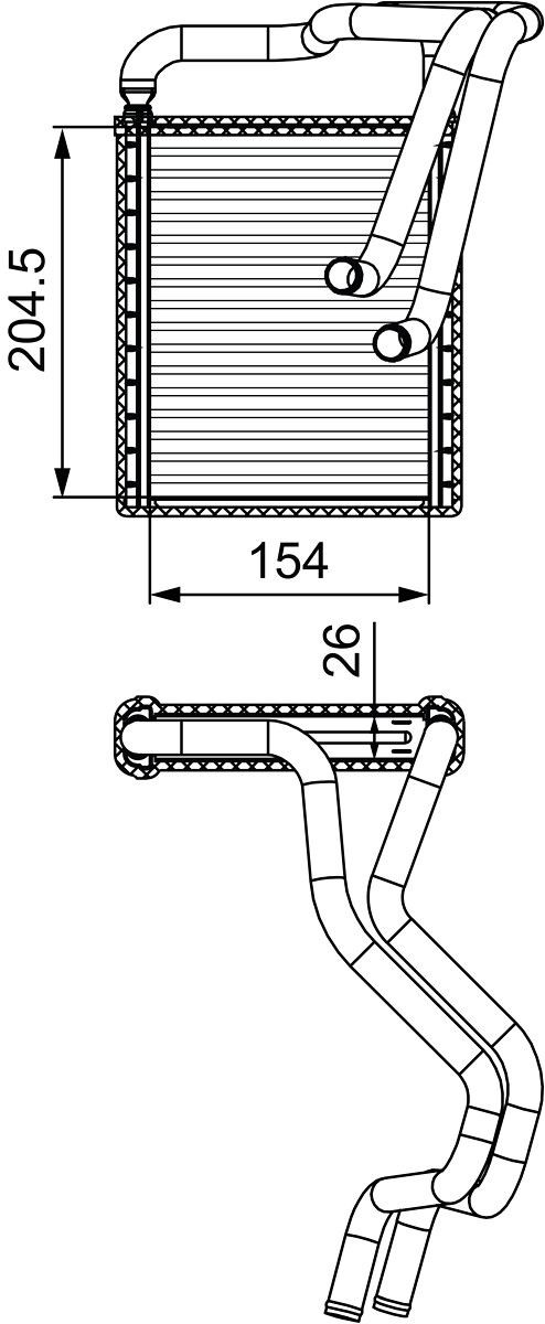 Radiateur de chauffage VALEO 812430 VALEO 812430 Radiateur de chauffage HYUNDAI i30 2012