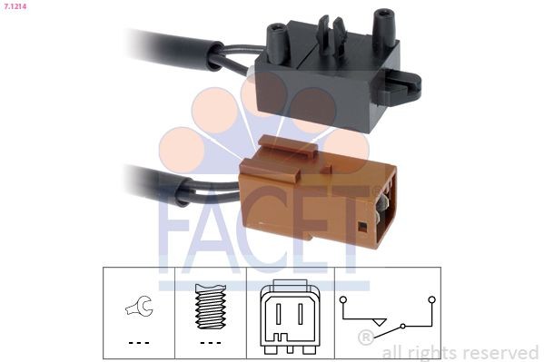 FACET Interruptor, comando da embraiagem (regulador da velocidade) 7.1214 FACET 7.1214 Sensor da embraiagem Boxer Minibus (244) preço