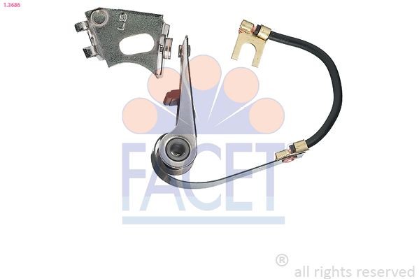 FACET Contactpuntset, stroomverdeler 1.3686 FACET 1.3686 originele Stroomverdeler RENAULT 18 prijs