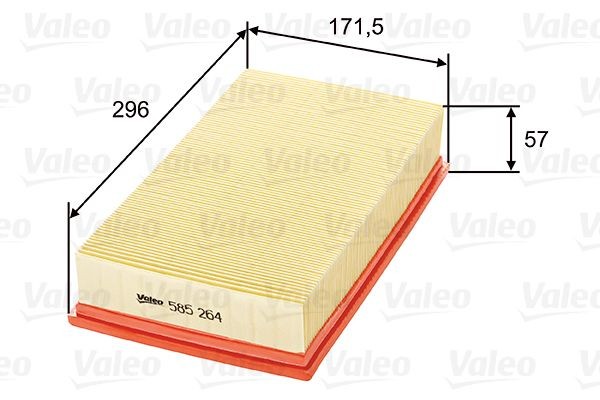 Filtro aria VALEO 585264 VALEO 585264 costo Filtro aria Jaguar XJ 2017