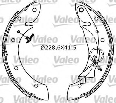 VALEO Bremsesæt, trommelbremser 554708 554708 Bremsesæt, trommelbremser TOYOTA RAV 4 VALEO