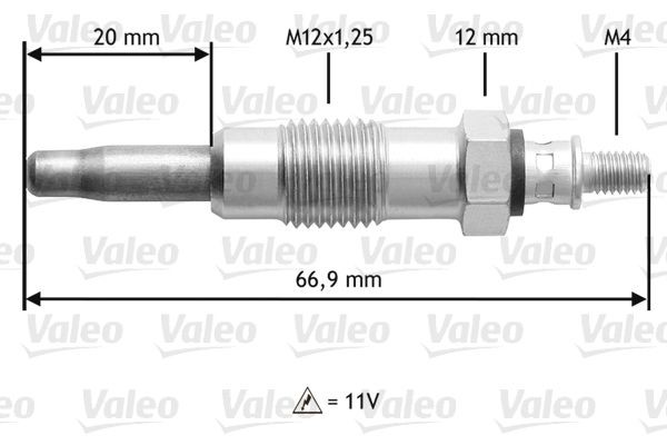 VALEO Gløderør 345210 Gløderør diesel VALEO FORD 345210