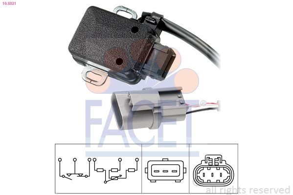 FACET Gasspjæld-potentiometer 10.5021 10.5021 Gasspjæld potentiometer FACET MERCEDES-BENZ S-klasse