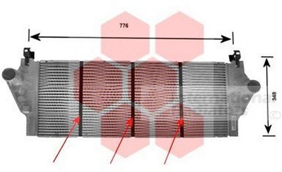 VAN WEZEL Interkūlers 43004295 VAN WEZEL 43004295 Starpdzesētājs Renault VEL SATIS lēti