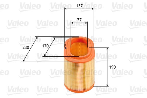 VALEO Filtro de ar 585690 VALEO 585690 Filtro de ar Hyundai H1 A1 originais preço