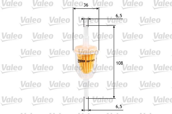 Palivový filter VALEO 587000 VALEO 587000: Palivový filter Abarth 500 / 595 / 695 2021