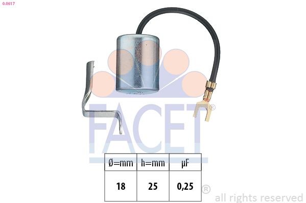 FACET Condenseur, système d'allumage 0.0334 Alfa Romeo 33 Allumeur FACET 0.0334