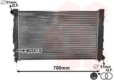 VAN WEZEL Radiador, arrefecimento do motor 03002124 Radiador VAN WEZEL Audi A8 03002124