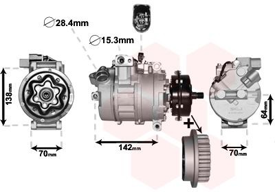 VAN WEZEL Kompresor klimatizácie 5800K987 Kompresor klimatizácie VAN WEZEL Volkswagen CADDY 5800K987