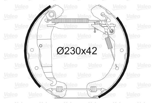 VALEO Bremsesæt, trommelbremser 554771 554771 Bremsesæt, trommelbremser OPEL MERIVA VALEO