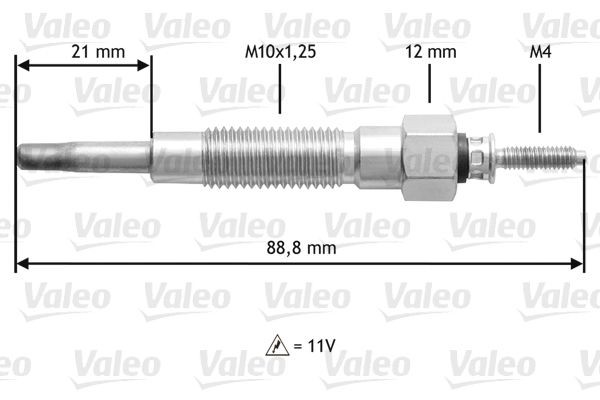 VALEO Bougie de préchauffage 345213 345213 Bougie diesel Volkswagen VENTO VALEO