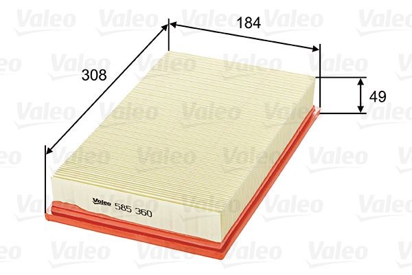 VALEO Luftfilter 585360 VALEO 585360 originale Jaguar XJ NAW Luftfilter hvad koster