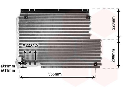 VAN WEZEL Condensor voor airco 59005078 Volvo S80 Airco-koeler VAN WEZEL 59005078