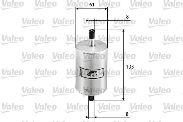 VALEO Fuel filter 587010 HYUNDAI i10 VALEO fuel filter 587010