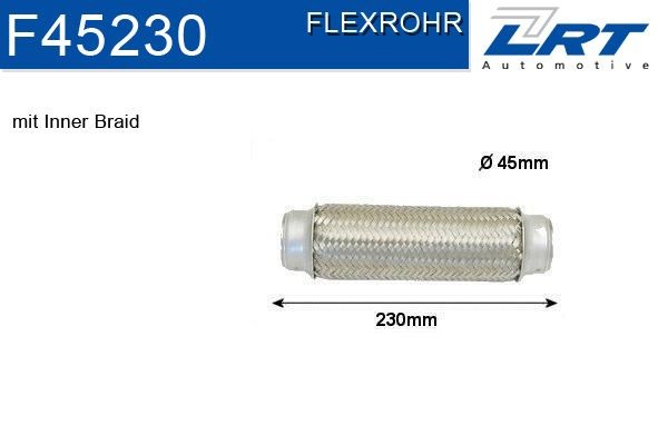 LRT Tubo flexível, sistema de escape F45230 Tubo ondulado sistema de escape LRT Mitsubishi PAJERO PININ F45230