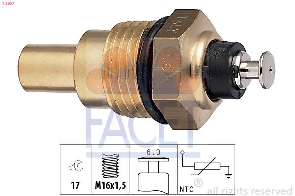 Temperatuursensor FACET 7.3067 FACET 7.3067 Temperatuursensor ISUZU D-MAX 2005