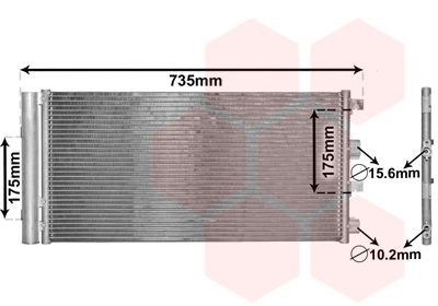 VAN WEZEL Air conditioning condenser 15005004 VAN WEZEL 15005004 genuine Renault Logan Estate radiator ac price