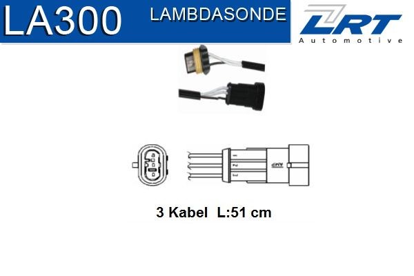 LRT Προσαρμογέας, αισθητήρας λάμδα LA300 Αισθητήρας οξυγόνου LRT Fiat BRAVO LA300