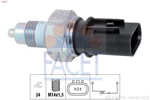 Interruptor, luz de marcha-atrás FACET 7.6327 FACET 7.6327 Interruptor marcha atrás Hyundai SANTA FE 2019