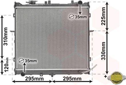VAN WEZEL Radiators, Motora dzesēšanas sistēma 83002022 Dzesēšanas radiatori VAN WEZEL Kia RIO 83002022