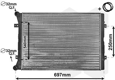 Radiateur du moteur VAN WEZEL 58002283 VAN WEZEL 58002283 Radiateur de refroidissement FORD GALAXY 2004