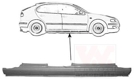 Tröskelplåt VAN WEZEL 4933104 VAN WEZEL 4933104: Sidobalk Seat LEON 2015