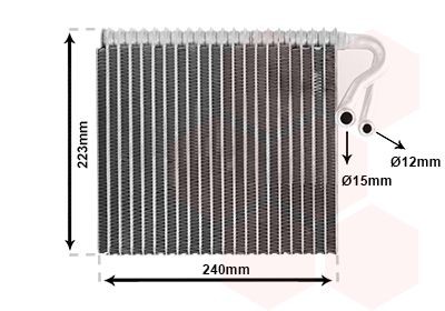 VAN WEZEL Iztvaikotājs, Gaisa kondicionēšanas sistēma 0600V403 Iztvaikotājs gaisa kondicionēšanas sistēma VAN WEZEL Renault Symbol 0600V403