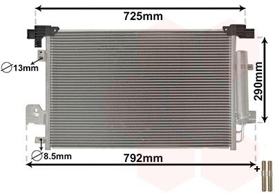 VAN WEZEL Kondenzátor klimatizácie 32005210 cena Chladič klimatizácie Mitsubishi Z2_W 32005210 VAN WEZEL