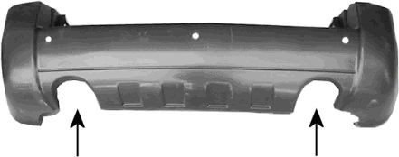 VAN WEZEL Achterbumper 8267545 Bumper, onderdelen Hyundai YF 8267545 VAN WEZEL