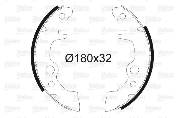 VALEO Piduriklotside komplekt 562101 Trummelpidur VALEO Renault CLIO 562101
