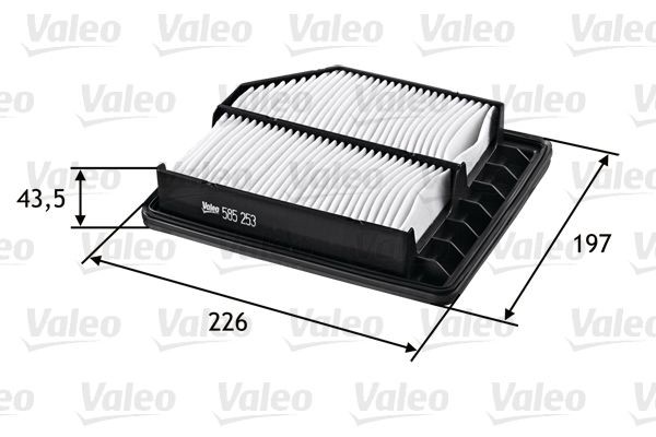 VALEO Gaisa filtrs 585253 Gaisa filtrs VALEO CR-V 585253 lēti