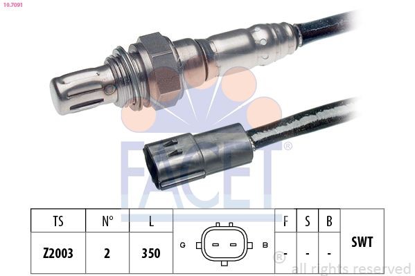 FACET Lambdasonde 10.7091 Oksygensensor FACET BT-50 10.7091 billige