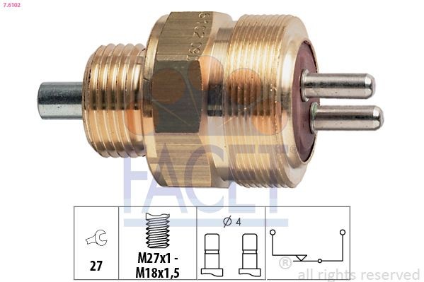 FACET Interruttore, Luce di retromarcia 7.6102 FACET 7.6102 Bulbo retromarcia Mercedes Sprinter 4t originale prezzo