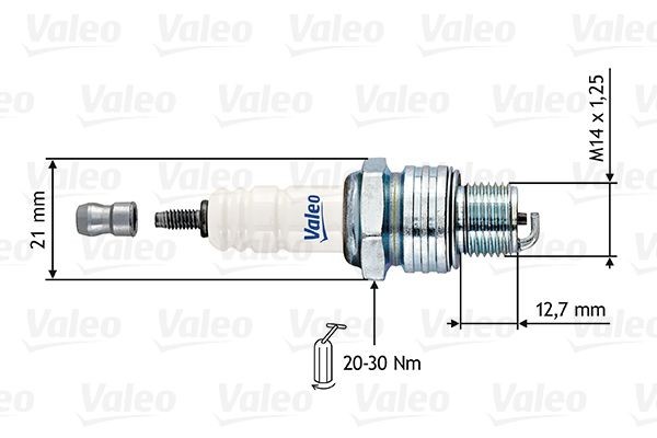 VALEO Tændrør 246882 Tændrør VALEO Volkswagen DERBY 246882