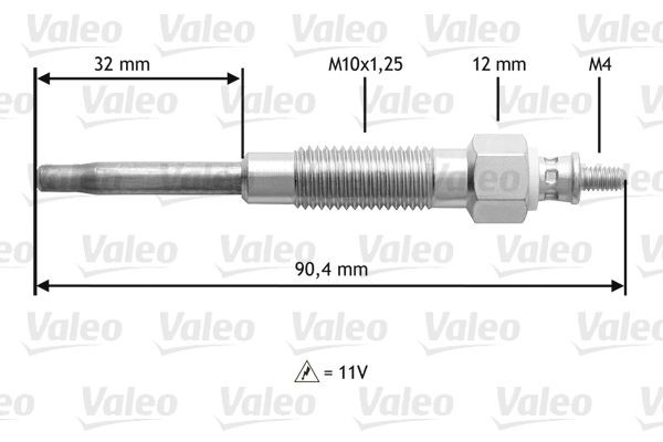 VALEO Glödstift 345141 VALEO 345141 Tändning / glödning TOYOTA 4 Runner (_N5_, _N6_, _N7_)