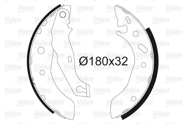 VALEO Brake Shoe Set 562635 Mazda 929 VALEO drum brake 562635