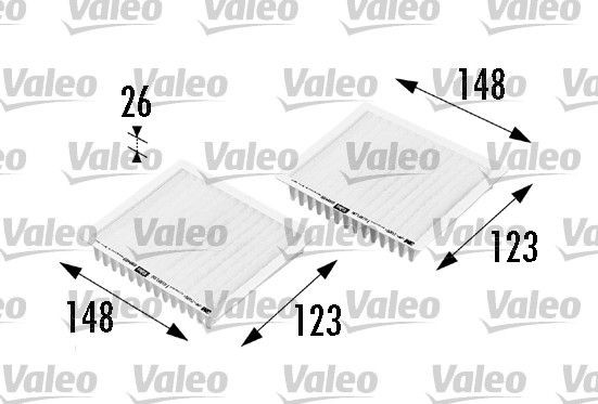 VALEO Kupéfilter 698469 VALEO 698469 Kupéfilter BMW E36 Compact original