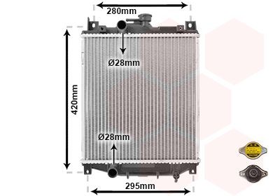 Radiator, motorkjøling VAN WEZEL 52002059 VAN WEZEL 52002059: Radiator motor Subaru JUSTY 2003