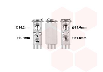 Válvula de expansão, ar condicionado VAN WEZEL 77001046 VAN WEZEL 77001046 Válvula do ar condicionado Jaguar S-TYPE 2002
