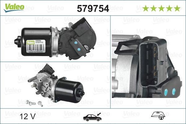 VALEO Vindrutetorkarmotor 579754 579754 VALEO vindrutetorkarmotor NISSAN QASHQAI