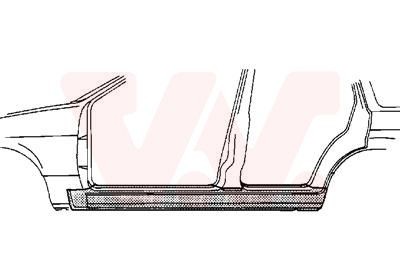 Foor board, door sill VAN WEZEL 1828104 VAN WEZEL 1828104 Δοκός πόρτας FORD MONDEO 2000