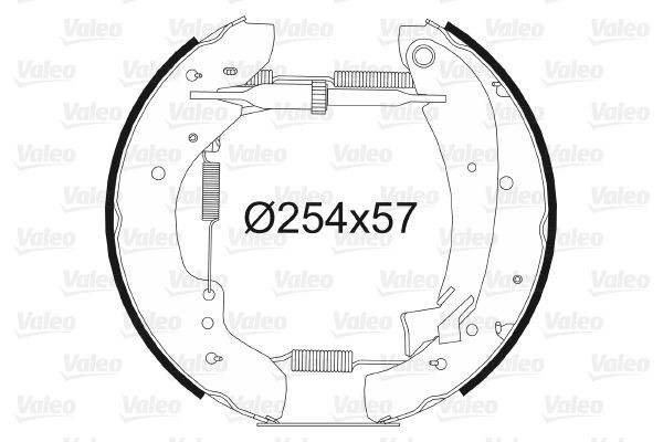 VALEO Remmenset, trommelrem 554700 554700 Remschijf, trommelrem VALEO CITROЁN JUMPER