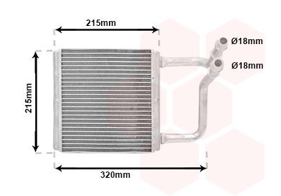 VAN WEZEL Kachelradiateur, interieurverwarming 30006451 Kachelradiateur VAN WEZEL MARCO POLO 30006451 goedkoop