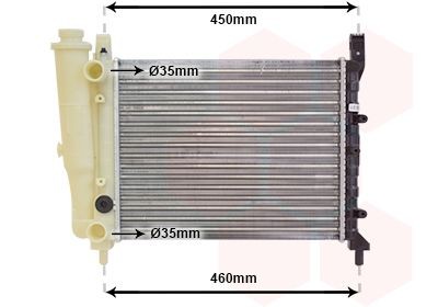 Radiateur VAN WEZEL 17002039 VAN WEZEL 17002039 Radiator Fiat UNO 2000