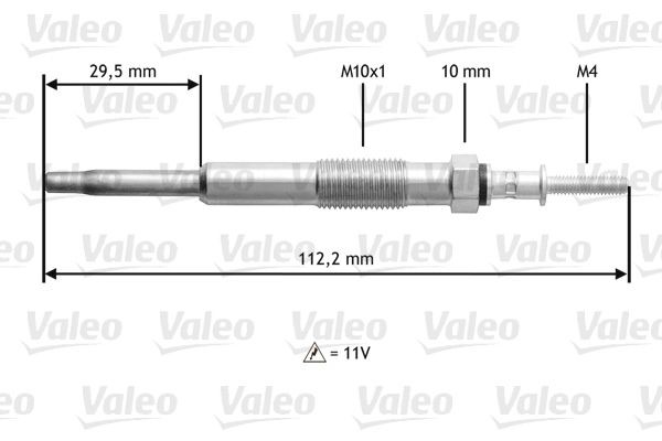 VALEO Bougie de préchauffage 345135 Bougie de préchauffage VALEO GLS 345135 pas cher