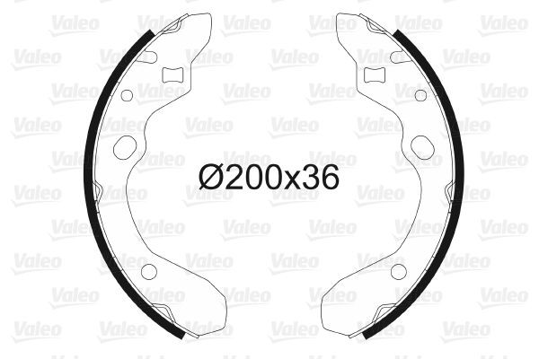 VALEO Bromsbacksats 562596 VALEO 562596 Bromsbackar Mazda 323 F 5 original
