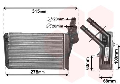 VAN WEZEL Värmepaket 43006228 VAN WEZEL 43006228 värmeelement BMW 2-serie
