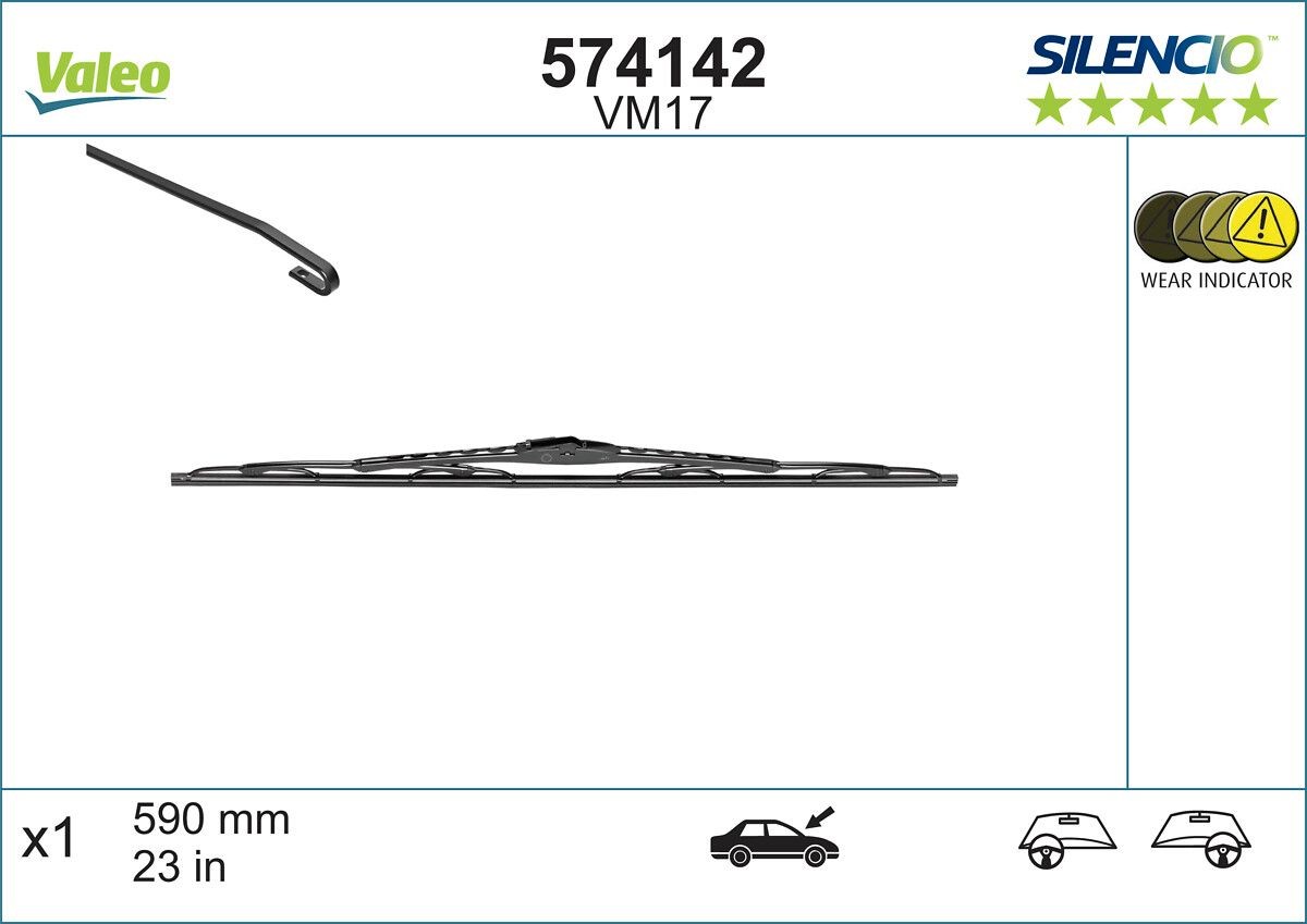 VALEO Vindusvisker 574142 VALEO 574142 Vindusviskere Mercedes A208 billige